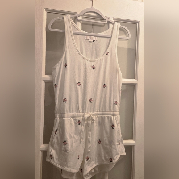 Spiritual Gangster Perfect Lounge White & Pink Floral Romper - Picture 7 of 10